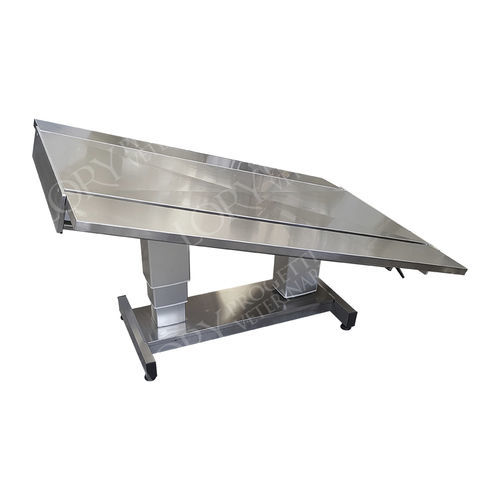 Mesa cirúrgica veterinária elétrica - TAV034 - Lory Progetti Veterinari srl - para animais de grande porte / com altura regulável / articulada em 3 seções