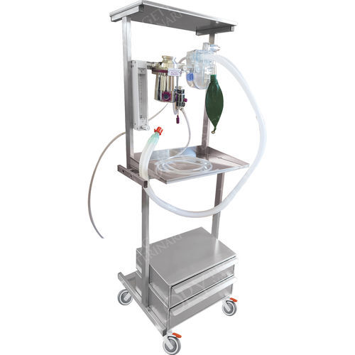 Aparelho de anestesia veterinária para animais de pequeno porte - ANE004/C - Lory Progetti Veterinari srl - com carrinho
