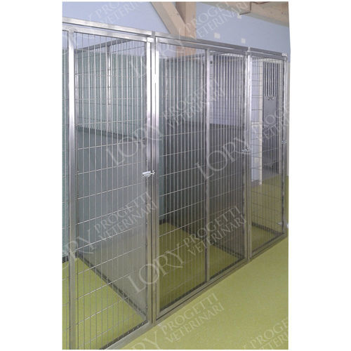 Gaiola veterinária modular - BOX005 series - Lory Progetti Veterinari srl - em aço inoxidável