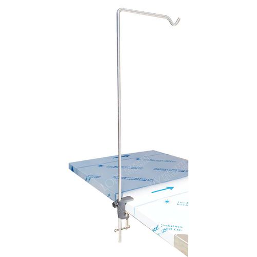 Suporte para soro para fixação em mesa de exame - ACC002 - Lory Progetti Veterinari srl - 1 gancho / em inox / para mesa cirúrgica