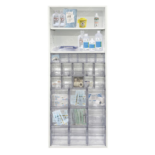 Armário para clínica veterinária - AR011 - Lory Progetti Veterinari srl - com prateleiras / com gavetas / em material plástico