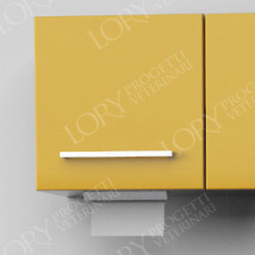 Armário suporte para papel - PE016 - Lory Progetti Veterinari srl - para clínica veterinária / com porta / de parede