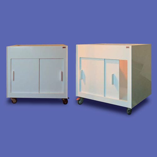 Armário para bancada de laboratório - Felcon - com portas de correr