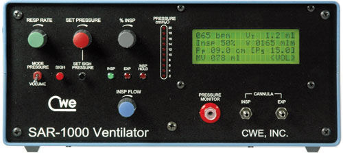 Ventilador para pesquisa com animais - SAR-1000 - Bioseb - para anestesia / eletrônico / para animais pequenos