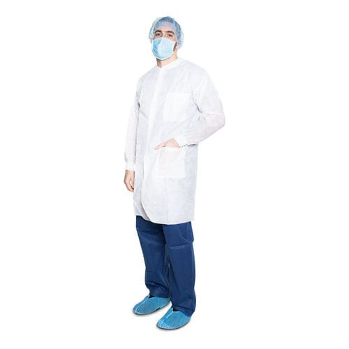 Jaleco hospitalar unissexo - 342 - Dukal Corporation - L / branco