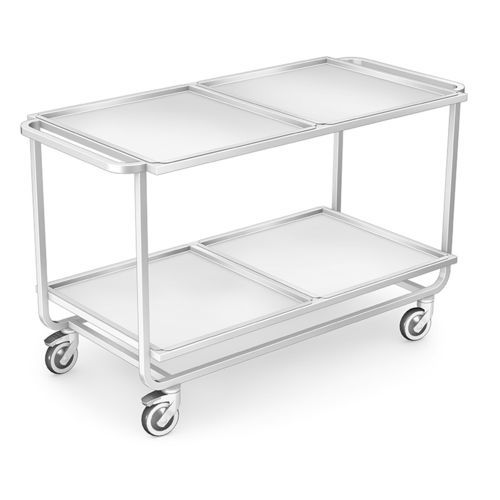Carrinho de transporte - WPP-02 - TECHMED - para refeições / em aço inoxidável / com bandejas