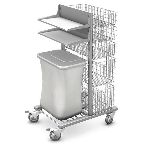 Carrinho para roupa industrial - WKS-1 - TECHMED - de transporte / com cesto / com prateleiras