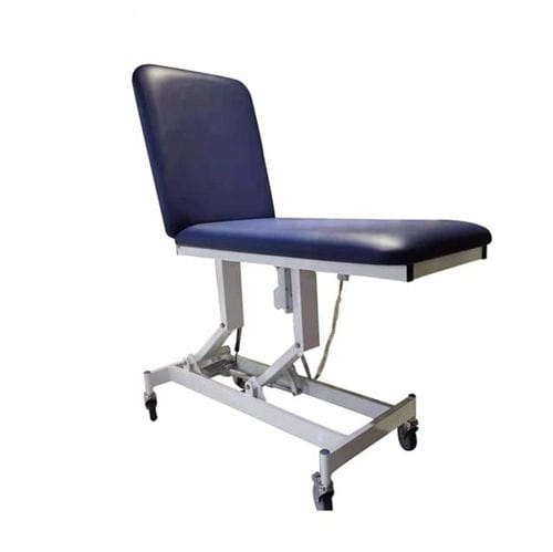 Mesa de exame elétrica - KANGHUI MEDICAL TECHNOLOGY - com altura regulável / com rodízios / articulada em 2 seções