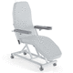 poltrona para tratamentos clínicos manual / articulada em 3 seções / com rodízios / dobrável