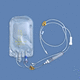 kit de infusão para auto‑hemoterapia / com câmara de gotejamento / com conector em Y / com torneira