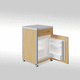 mesa de cabeceira com rodízios / modular / com gavetas / com compartimento refrigerado