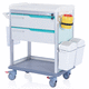 carrinho hospitalar / para hospital / para medicamentos / coletor de lixo