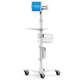 suporte para monitor móvel / para uso médico / articulado / de altura regulável