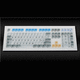 teclado de vidro / flexível / USB / antimicrobiano