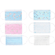 máscara cirúrgica infantil / azul / branca / rosa