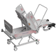 cama de parto / manual / infantil / de altura regulável