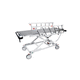 carro para transporte de cadáver com cobertura / hospitalar / em aço inoxidável / em material plástico