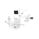 conjunto odontológico com cadeira de acionamento elétrico / com apoio de cabeça regulável / ambidestro / com monitor