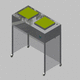 módulo de fluxo laminar de mesa / vertical