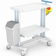 carrinho hospitalar / para hospital / multifuncional / coletor de lixo